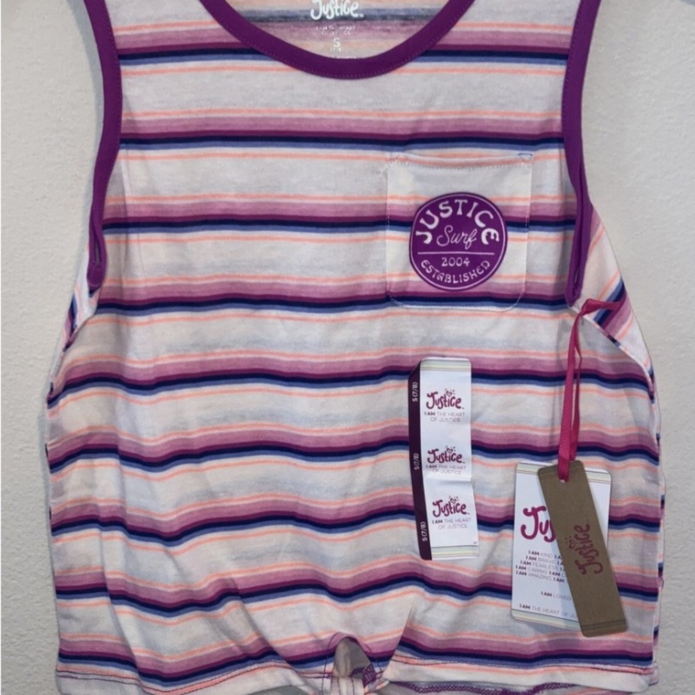 4 Justice Striped Tank Tops